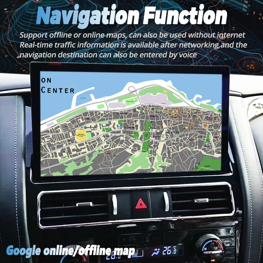 Car Radio For Nissan Patrol Y62 2012-2022 Infiniti QX80 QX56 2010-2022 Android 14 GPS Navi Multimedia Player 4G CarPlay HeadUnit