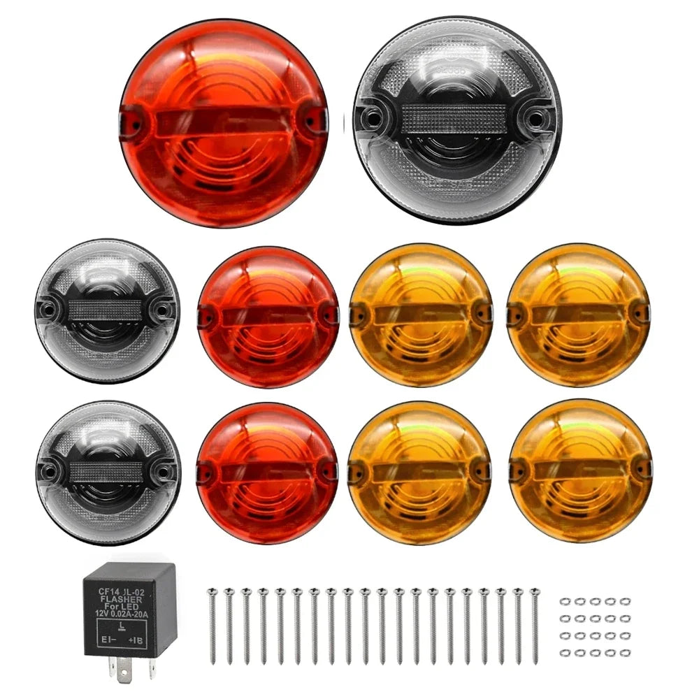 for Land Rover Defender 90/110 1983-2019 Upgrade LED Fog Lights Stop Brake Reversing Light Turn Signal Lamps Position Lights