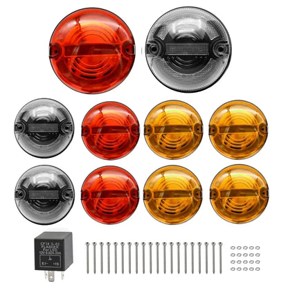 for Land Rover Defender 90/110 1983-2019 Upgrade LED Fog Lights Stop Brake Reversing Light Turn Signal Lamps Position Lights