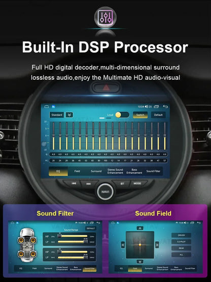 For MINI COOPER ONE S F55 F56 2014-2019 Car Multimedia Carplay Android Auto GPS Navigation Radio stereo Video Palyer Head Unit