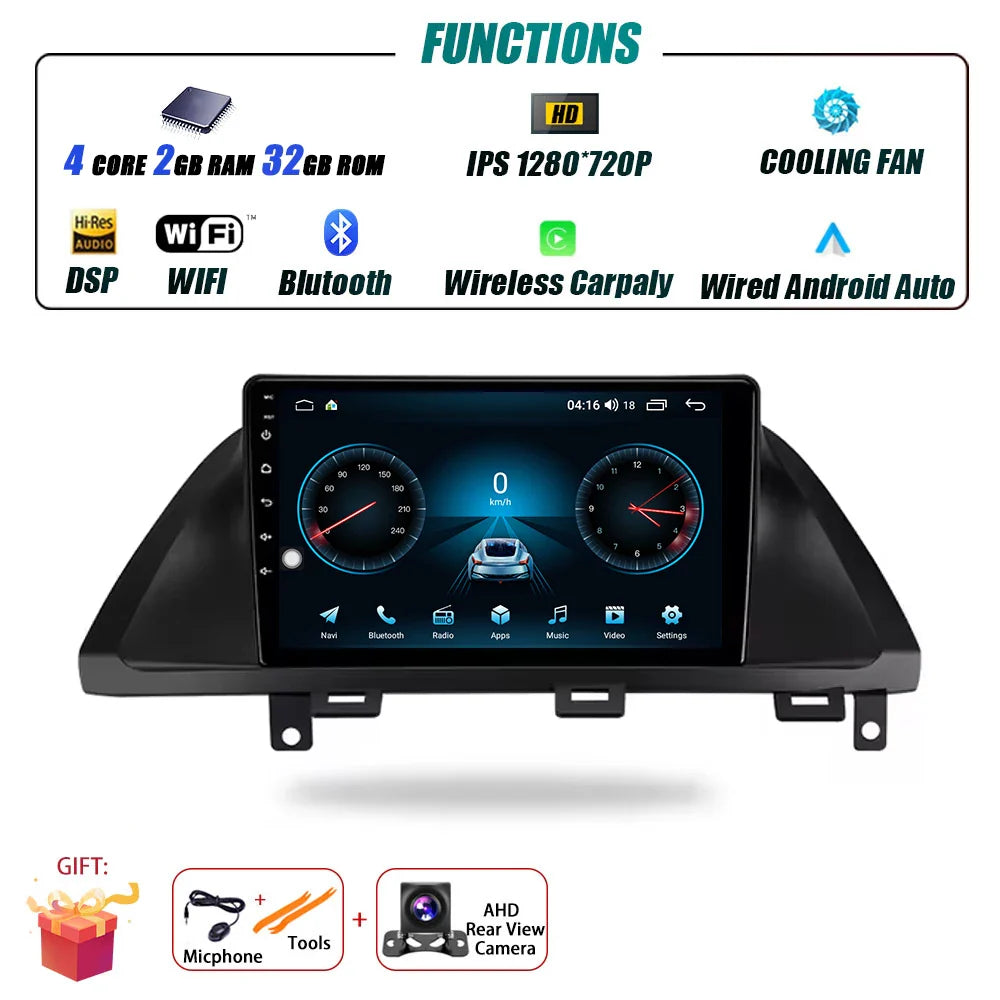 Car Radio For Honda Odyssey 2005 - 2010 Multimedia Stereo Video Player Navigation GPS Carplay 4G WIFI Android Auto 360 Camera BT