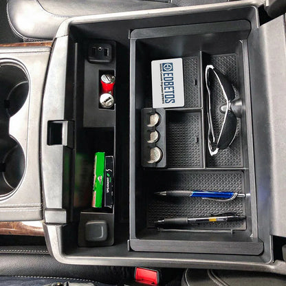Center Console Organizer for 2014-2018 Chevrolet Silverado/GMC Sierra 1500, 2500/3500HD(2015-2019), Armrest Storage Box Tray