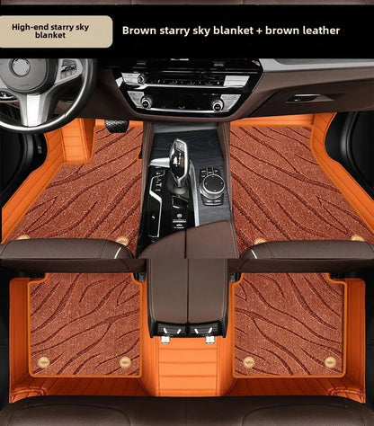 Customized car specific foot mats, double layered carpets for all models, new starry sky carpet accessories