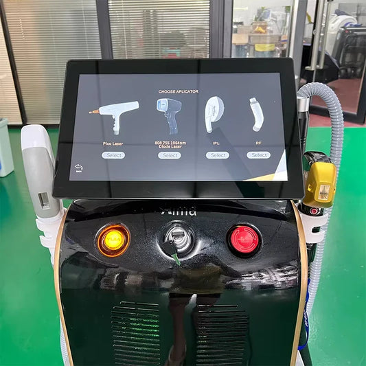 Multifunctional 4 in 1 Diode Laser Pico 808 Carbon Peel RF Ipl Nd Yag Picosecond Laser Opt Hair Removal Tattoo Removal Machine