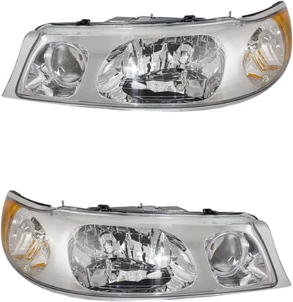 OE Replacement Headlights Assemblies Compatible with 1998-2002 Lincoln Town Car [ FO2502158 FO2503158 1W1Z13008CA 1W1Z13008BA ]
