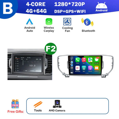 9 inch for KIA Sportage 4 QL 2016 2017 2018 Android Auto Navigation GPS Split Screen Wireless Carplay DSP Stereo Bluetooth WiFi