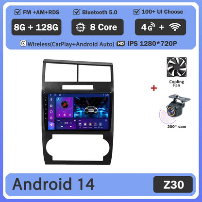 Android 14 For Dodge Charger LX 2005 - 2010 For Dodge Magnum 2 2003 - 2007 Car Radio Multimedia Video Player Navigation stereo