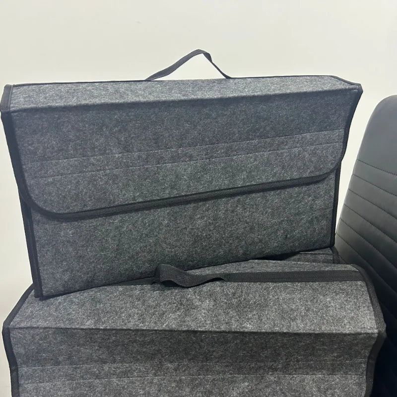 Gray Anti Slip Compartment Boot Storage Organizer Tool Car Storage Bag Car Trunk Organizer Soft Felt Storage Box Car Accessories power tools