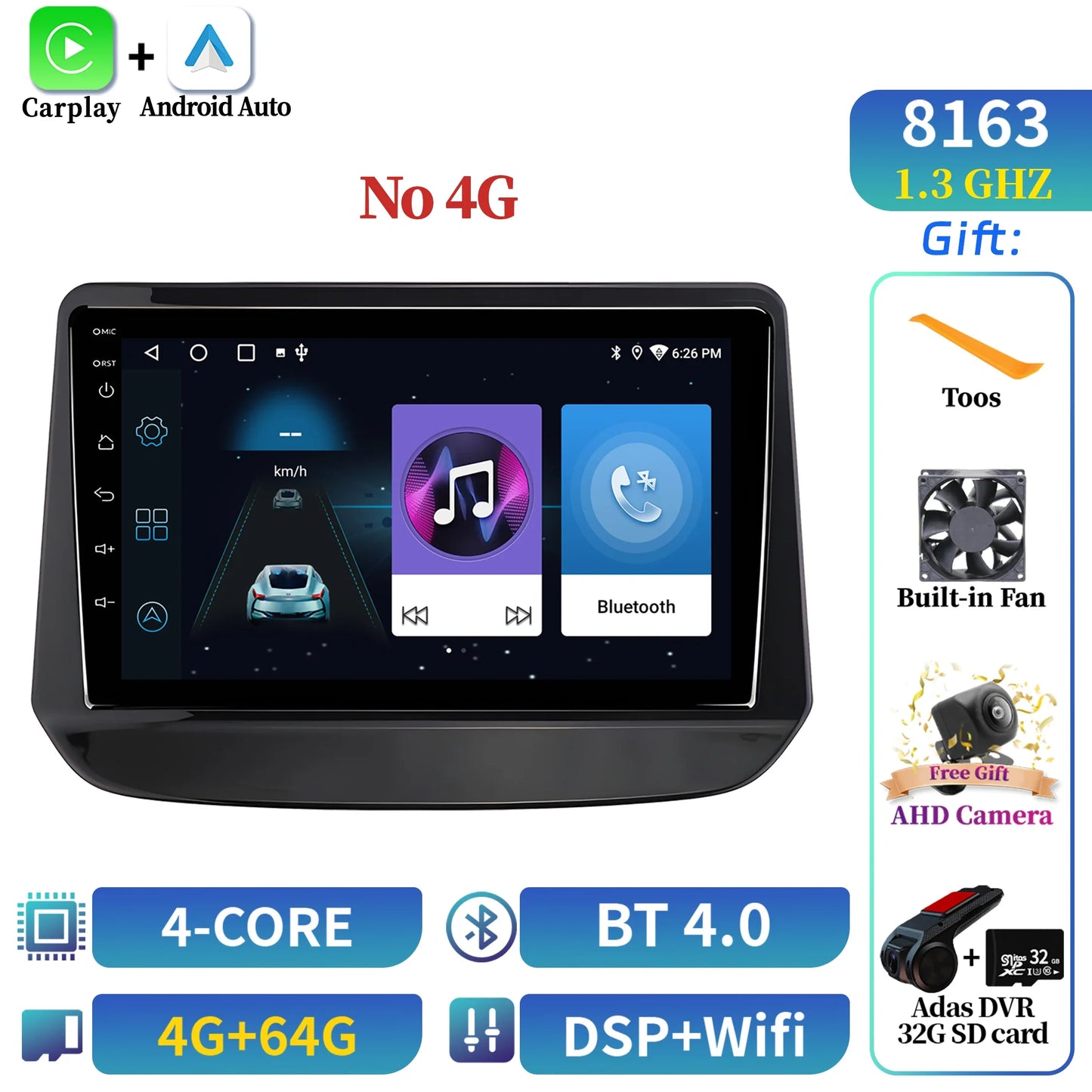 Android 14 Car Radio For Holden Chevrolet Onix Cavalier 2020 2021 Multimedia Wireless BT Carplay Navigation 7862 2K QLED Screen