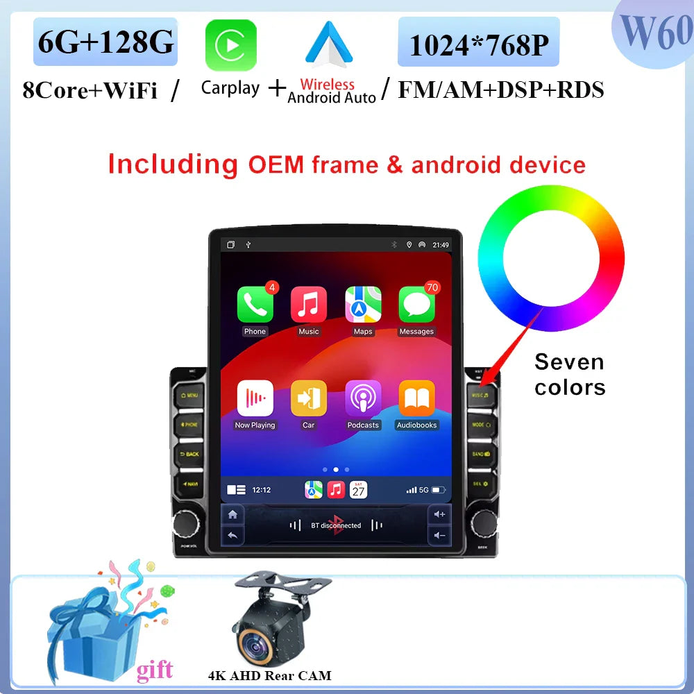 Android Auto For Toyota Hiace H200 2010 - 2018 RHD Multimedia Player Wireless Carplay GPS Navigation 5G WIFI 2din