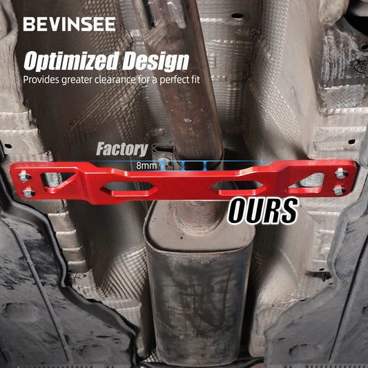 BEVINSEE Center Tunnel Chassis Brace for VW FWD MQB for Golf 7/Golf 8 GTI for Passat B8 for Tiguan for Audi A3 8Y S3 Q3 for SEAT