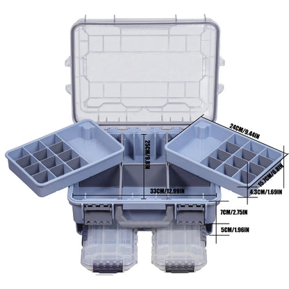 SAMOLLA Fishing Tackle Box Large Capacity Portable Multi-functional Waterproof Bait Accessories Outdoor Camping Storage Box