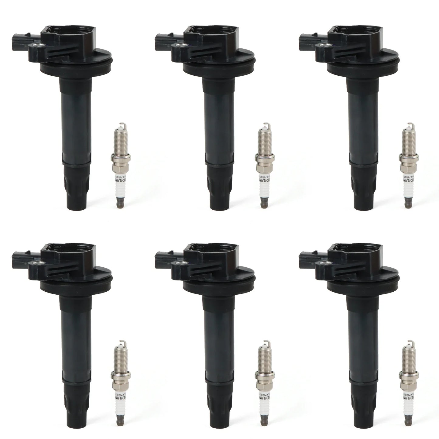 UF553 6PCS SINOCMP V6 Ignition Coils & Iridium Spark For Ford Lincoln Mazda 3.7l 3.5l Wear Parts Ignition System Ignition Coil
