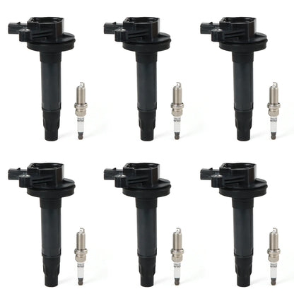 UF553 6PCS SINOCMP V6 Ignition Coils & Iridium Spark For Ford Lincoln Mazda 3.7l 3.5l Wear Parts Ignition System Ignition Coil