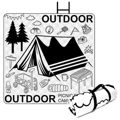 Ultrasonic Picnic Mat Thickened Waterproof Beach Blanket Camping Tent Grassland Mat Outdoor Sleeping Pad Camping Accsesorios