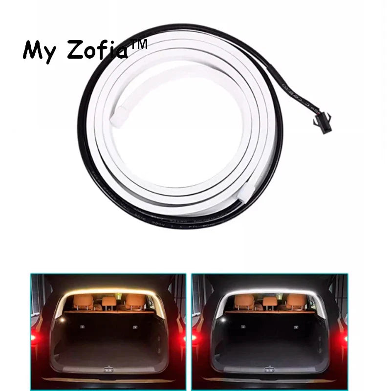 For Leapmotor C10 2024 2025 Car Rear Trunk LED Light Bar Strip Trunk Interior Brightening Decorative Lamp Strip Automatic Light.