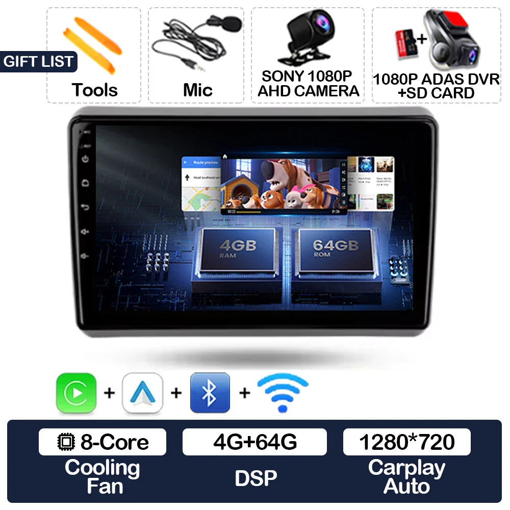 Android 15 Car Radio For Dodge Dart 2012 - 2016 BT Head Unit 4G WIFI Qualcomm GPS NAVI 2DIN Multimedia Video Player QLED LTE 5G