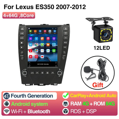 9.7inch Android 13 Car Radio For Lexus ES ES240 ES350 2007-2012 Tesla Style Screen Multimedia Video Player GPS Navigation Stereo