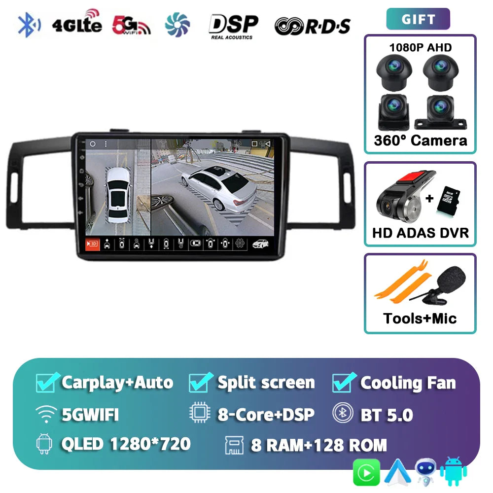 Android 14 Car Radio Multimedia Player For Infiniti M35 2003-2010 NISSAN FUGA 2005-2010 Auto Carplay Car Stereo wifi+4G Ai voice
