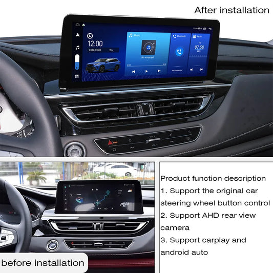 For CHANGAN CS75 2019-2022  Android13 12.3inch 2400*896 2K screen  QLED 8Core 8+256G Car Multimedia Player Stereo Radio