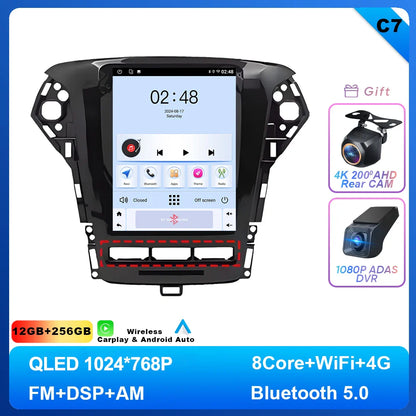 9.7 inch Android 14 Car Radio For Ford Mondeo MK4 2011 - 2013 Navigation Autoradio Multimedia Player DVD GPS Stereo WIFI 4G DVD