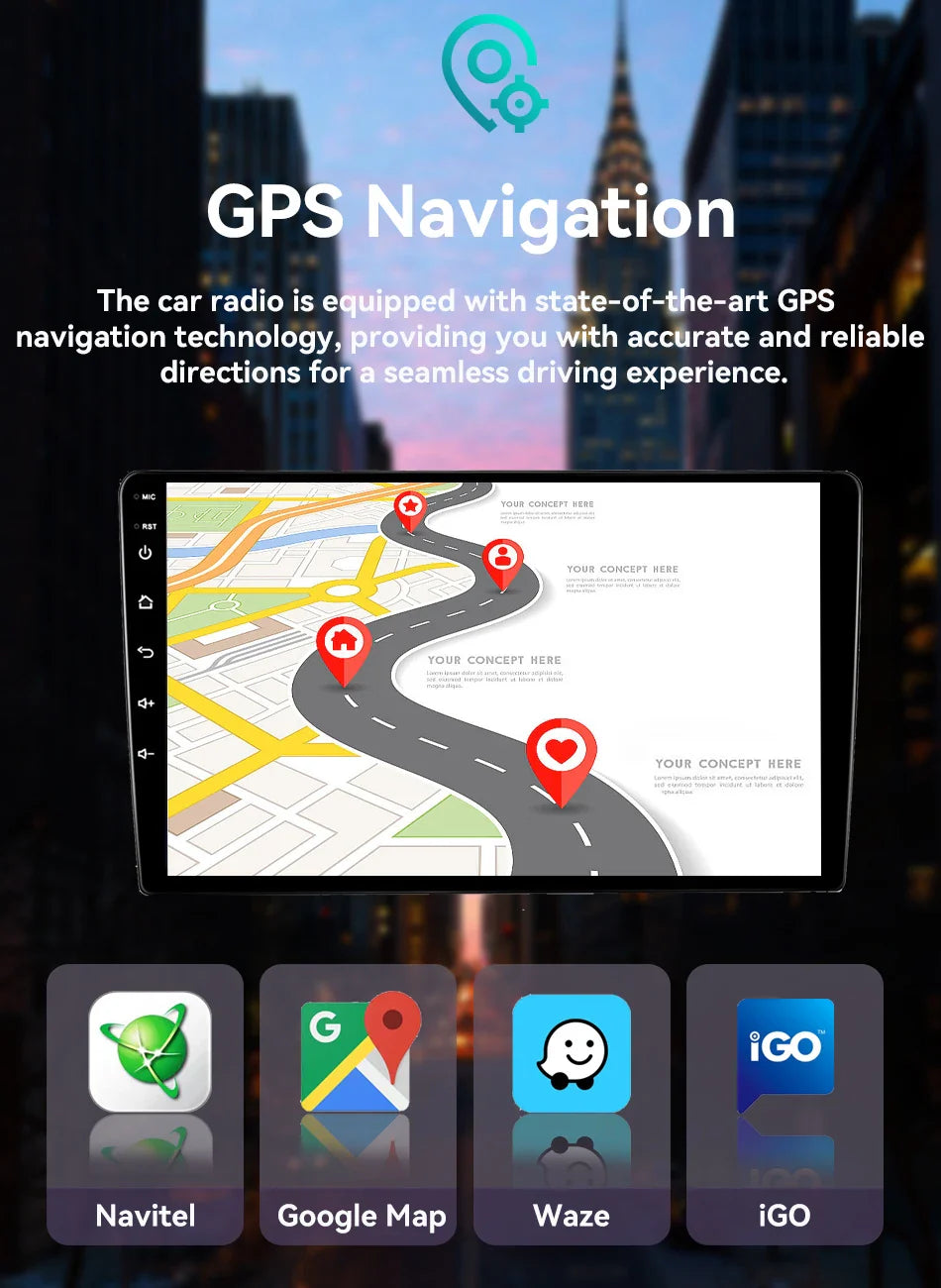 Wireless CarPlay Android Auto Car Bluetooth Radio For Peugeot 301 Citroen Elysee 2013-2018 2Din Android 14 DSP GPS FM Autoradio