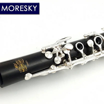 MORESKY Clarinet Bb Wood Ebony Silver Plated 17 Keys Grenadilla Sib Klarnet M601