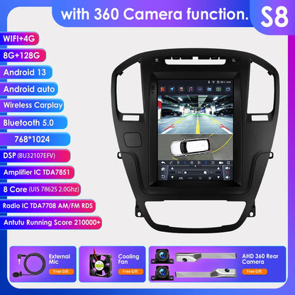 Carplay Android 13 Auto Car radio For Opel Insignia Buick Regal 2009-2013 Tesla multimedia player 9.7"7862 Head Unit GPS Stereo