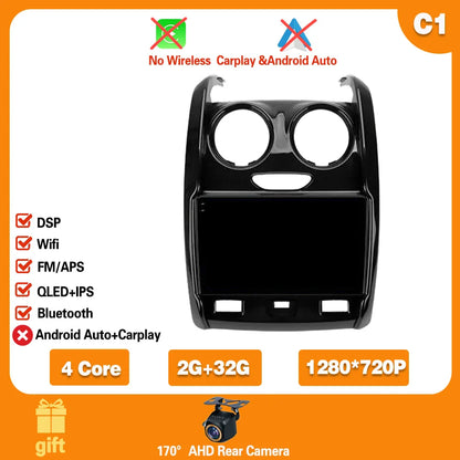 Car Radio For Renault Duster 2015 - 2021 For LADA Largus 2021 Android 14  Carplay  Multimedia Video Player Auto stereo