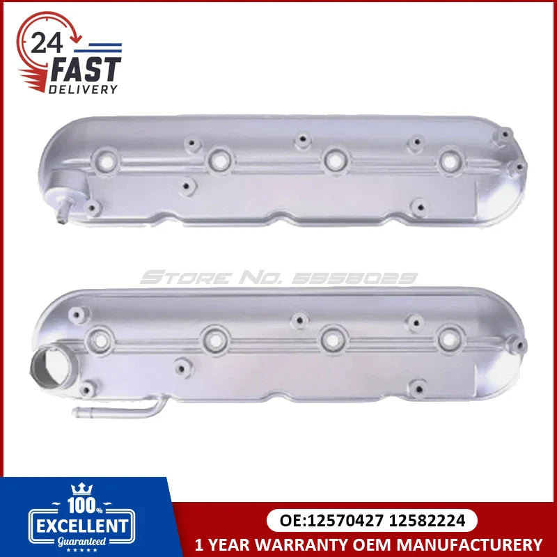 Valve Cover W/ Gasket & Bolts Left & Right for 1999-2008 Chevrolet Silverado Suburban Camaro GMC Sierra 1500 12570427 12582224