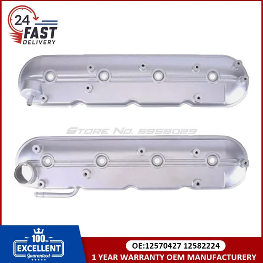 Valve Cover W/ Gasket & Bolts Left & Right for 1999-2008 Chevrolet Silverado Suburban Camaro GMC Sierra 1500 12570427 12582224