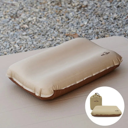 Portable Outdoor Automatic Inflatable Sponge Air Pillows Camping Sleep Cushion Travel Hiking Beach Car Plane Head Rest  Gears