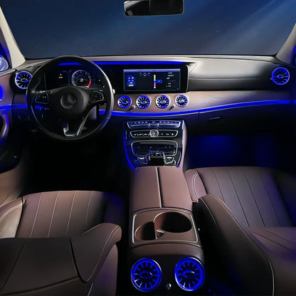turbine Air Outlet LED Lights for Mercedes-Benz E-Class W213 2016-2021 Front and Rear Air Vent Ambient Light Neon