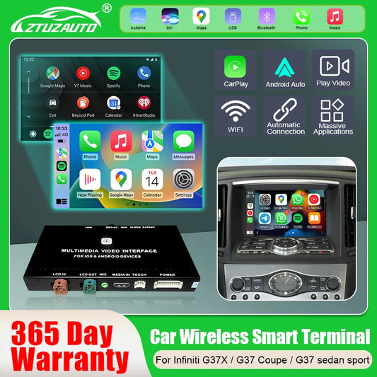 Wireless CarPlay Android Auto for Infiniti G37X/G37 Coupe/G37 sedan sport Mirror CarPlay Upgrade Retrofit Multimedia Navigation