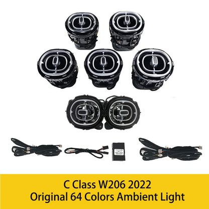 Upgrade LED Turbine Nozzle Ambient Light for Mercedes Benz W213/W205/X253/W222/W223/W206 C/E/GLC/S-Class Air Vents
