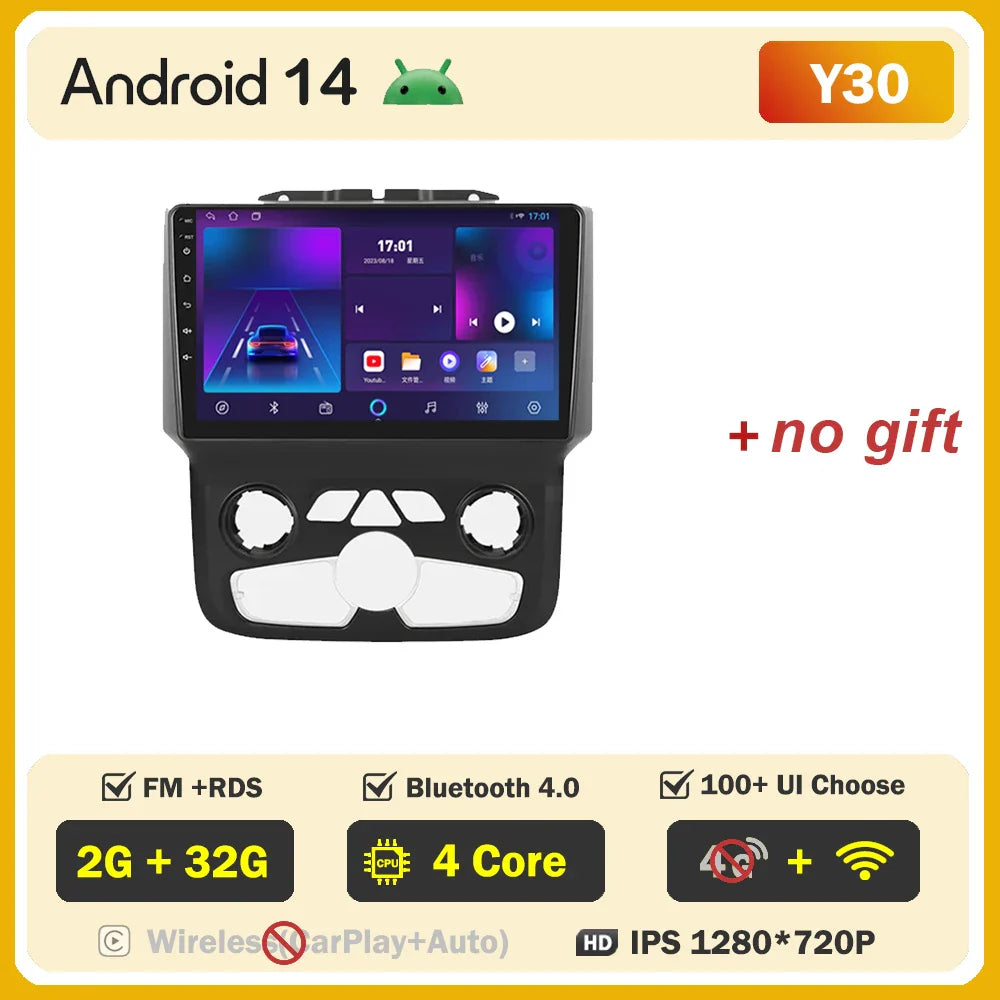 For Dodge Ram 1500 2500 3500 (2013-2019) Carplay Auto Screen Wireless Android Auto Car Intelligent Systems AutoMotive 8 Core DSP