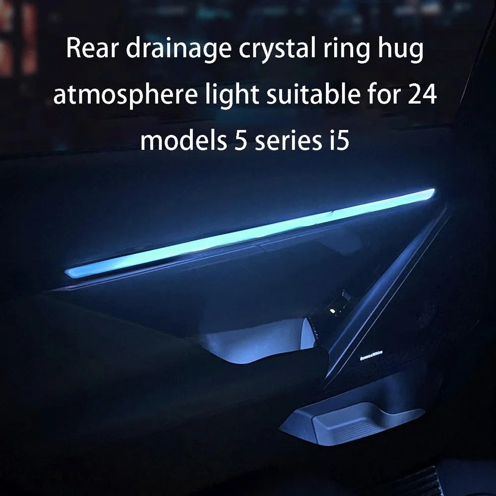 LED24 for BMW New 5 Series i5 Hugging Style Crystal Light G60 530 Rear Door Panel Crystal Ambient Light Modification Accessories
