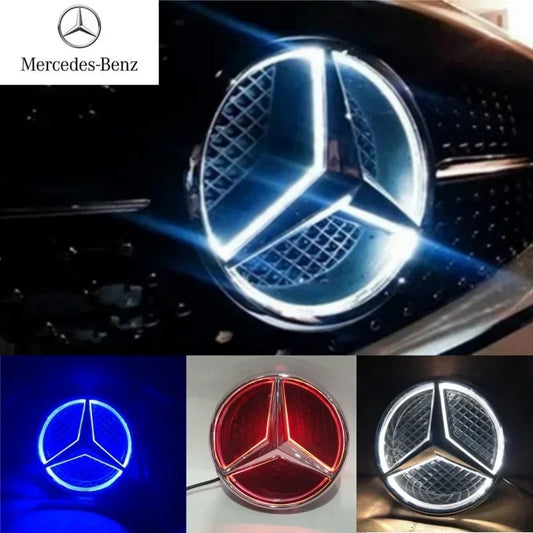 Car Front Grilled Star Emblem LED Illuminated Logo White Blue Red Light for Mercedes Benz W204 GLK220 GLK300 GLK350 GLK500 W245