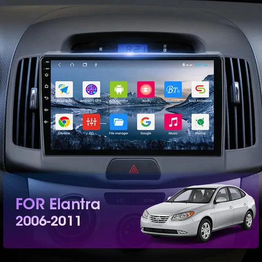 2Din Car Radio Android 13 Multimedia Player GPS Navigation Stereo Carplay Bluetooth Autoradio For Hyundai Elantra 4 2006-2012