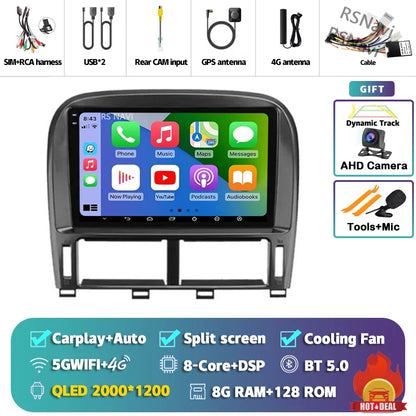 Android 14 Carplay Auto Car Radio Multimedia Player For Lexus LS430 XF30 LS 430 2000 - 2006 DSP Autoradio Stereo 2din Head Unit