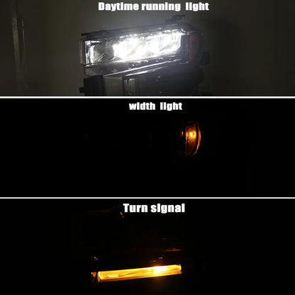 1X Car LED headlight Assembly For Chevrolet Silverado 1500 2019 2020 2021 with Halogen Turn Signal lights LED HEADLIGHTS DRL