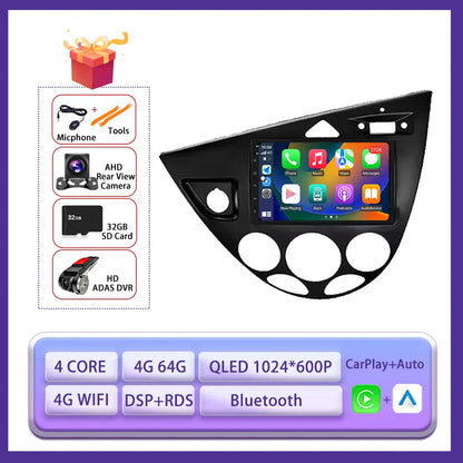 Car Radio 7inch Autoradio for Ford Fiesta 1995-2001 Focus MK1 1998-2004 Multimedia Video Car Radio Player DSP Carplay Android