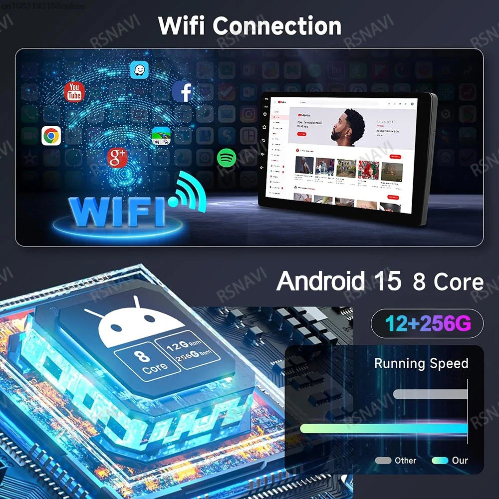 Android 15 For Renault Logan 2 Sandero 2 2012 - 2019 Stereo Qualcomm 5G WIFI DVD DSP QLED Head Unit Viedo Player Autoradio GPS