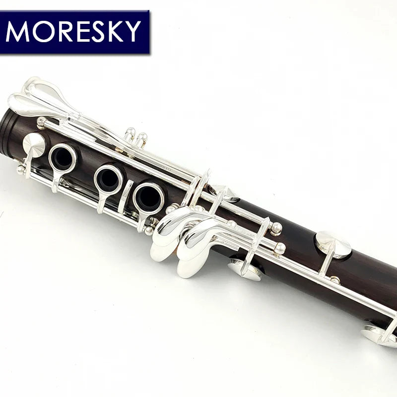 MORESKY Clarinet Bb Wood Ebony Silver Plated 17 Keys Grenadilla Sib Klarnet M601