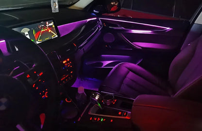 Automatic conversion Car interior door ambient light decorative lighting tuning car for BMW X5 X6 F15 F16  2014-2018