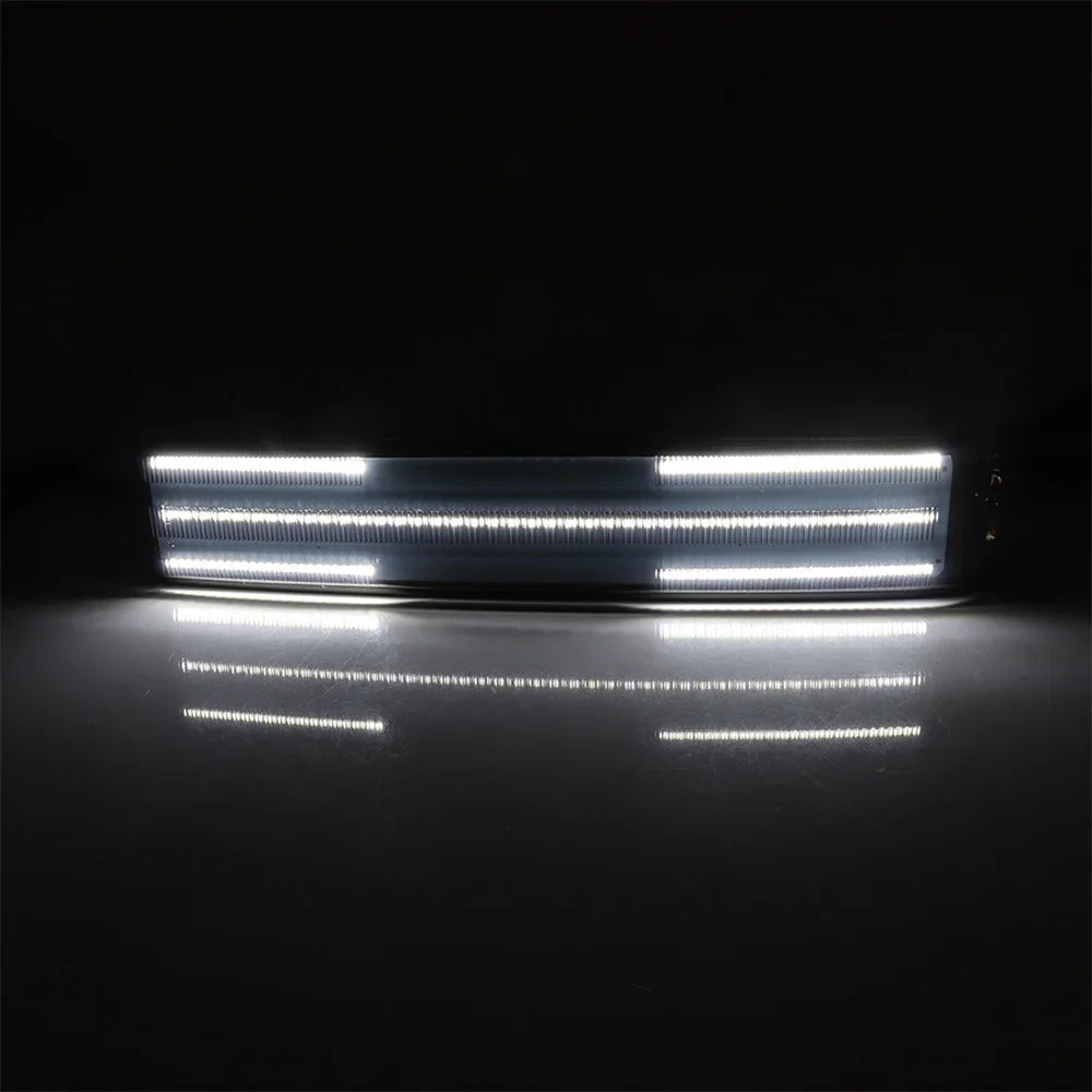 For Chevy S10 Pickup Blazer For GMC Sonoma Dynamic Amber LED Car Front Turn Signal Lights White DRL Parking Lights Driving Light