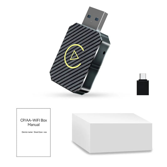 2-in-1 Wireless Carplay Adapter & Android Auto Car Electronics Wired to Wireless CarPlay Adapter