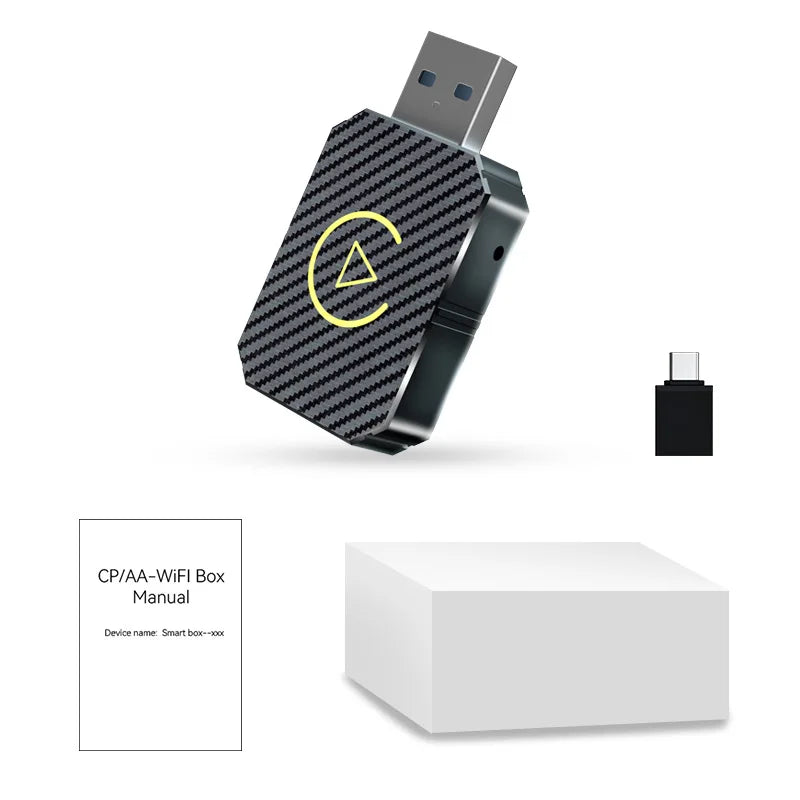 2-in-1 Wireless Carplay Adapter & Android Auto Car Electronics Wired to Wireless CarPlay Adapter