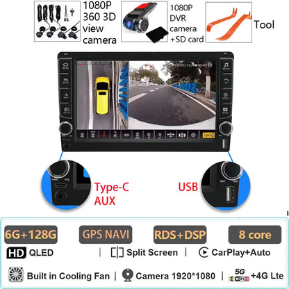 Car Radio Android 14 For Ford Fiesta Mk 6 2009 - 2018 Mirror Link AutoMotive Smart Car Systems GPS Navigation Bluetooth 8 Core