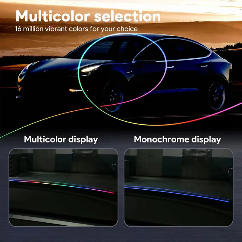 140/150CM LED Car Ambient Light USB Front Windshield Dashboard 64RGB Symphony Interior Acrylic Auto Atmosphere Lamp App Control